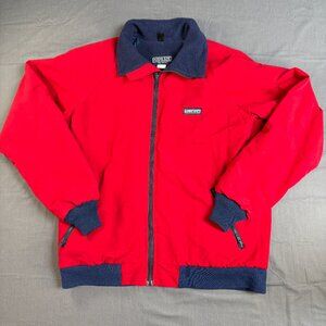 Share Vintage Lands End Red Squall Blue Fleece Lined Jacket. Made in USA Men's L